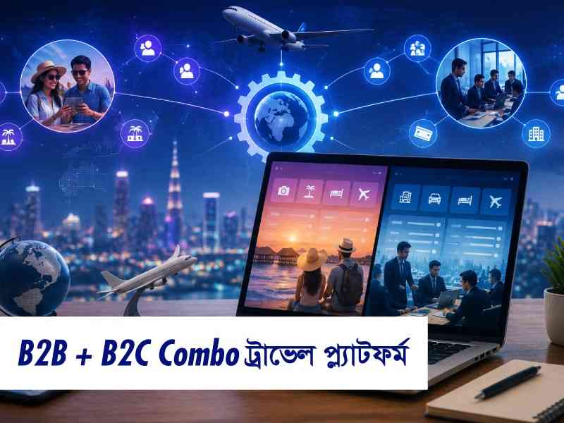 B2B + B2C Combo ট্রাভেল প্ল্যাটফর্ম: এক ইঞ্জিন থেকে Agent ও Customer চালান (২০২৬ গাইড)